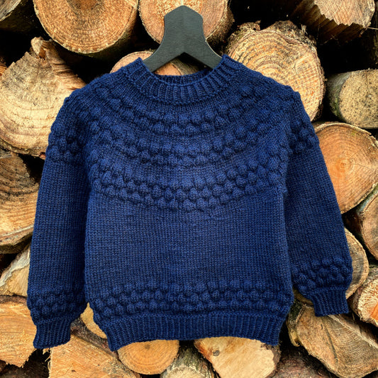 Boble Sweater børn Strikkeopskrift