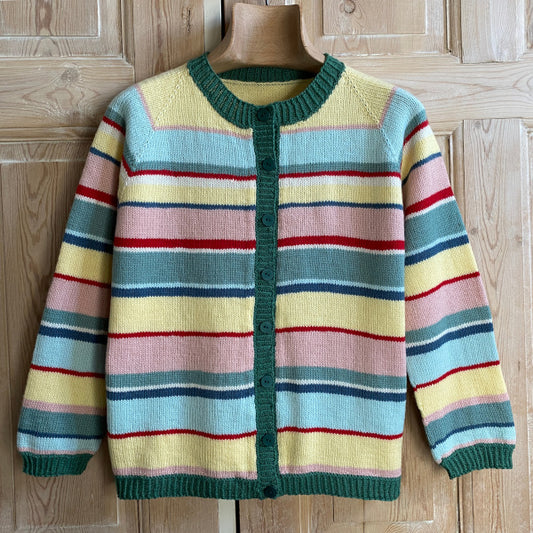Strikkeopskrift stribet cardigan Frida