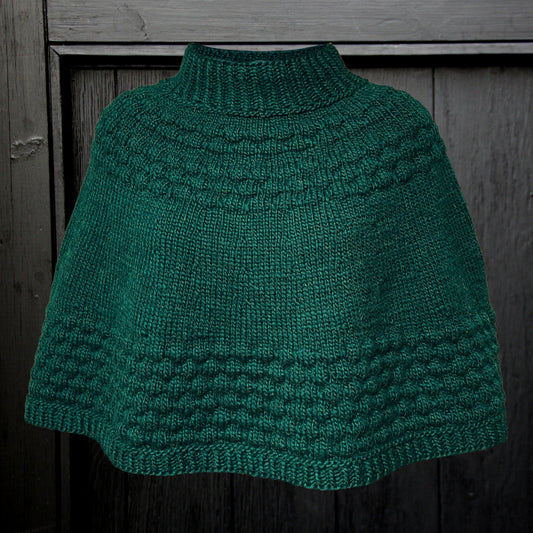 Strikkeopskrift Bobleponcho