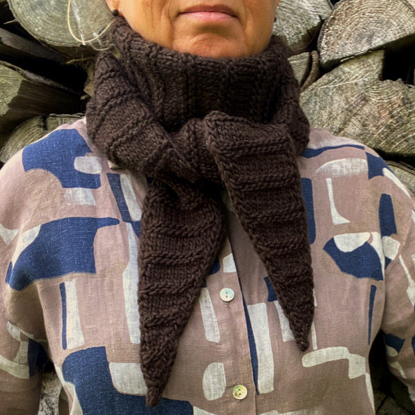 Strikkeopskrift Dorthes tørklæde scarf Hjertegarn pind nr. 5