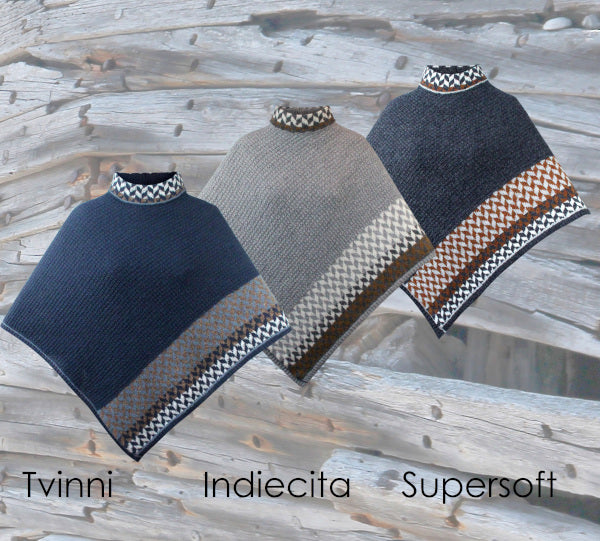 Strikkeopskrift Caroline Poncho Supersoft
