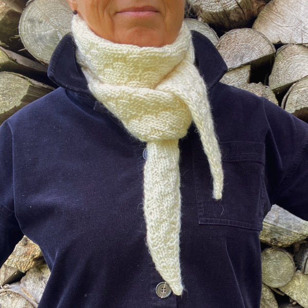 Strikkeopskrift Dorris Tørklæde kort tørklæde scarf Incawool Hjertegarn