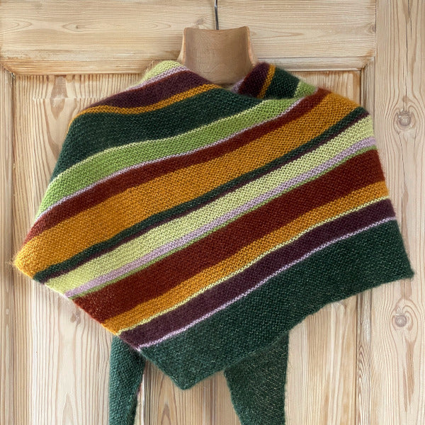 Strikkeopskrift Esthers Tørklæde Silk Mohair