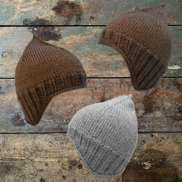 Strikkeopskrift damehue Majses Hue strikket i 2 tråde strømpegarn. Hue, der sidder godt på hovedet. Hjerte Fine og Lana Cotton 212 fra Hjertegarn