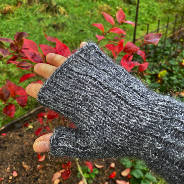 Strikkeopskrift halvhandsker i blød alpaca og silk mohair