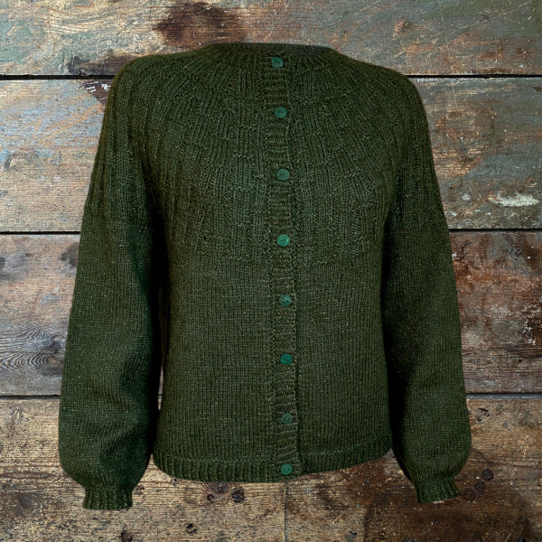 Strikkeopskrift Nethes Trøje Hjerte Fine og Silk Kid Mohair fra Hjertegarn Top Down pind 4