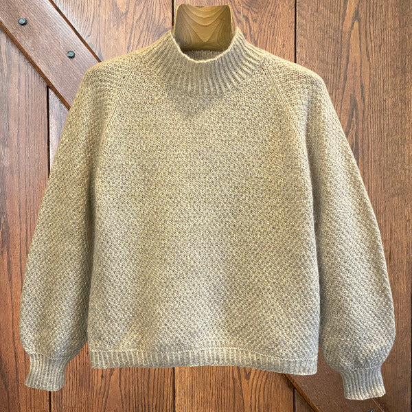 Strikkeopskrift Perlesweater Hjertegarn pind 4 Hjerte Fine og Silk Kid Mohair Perlestrik