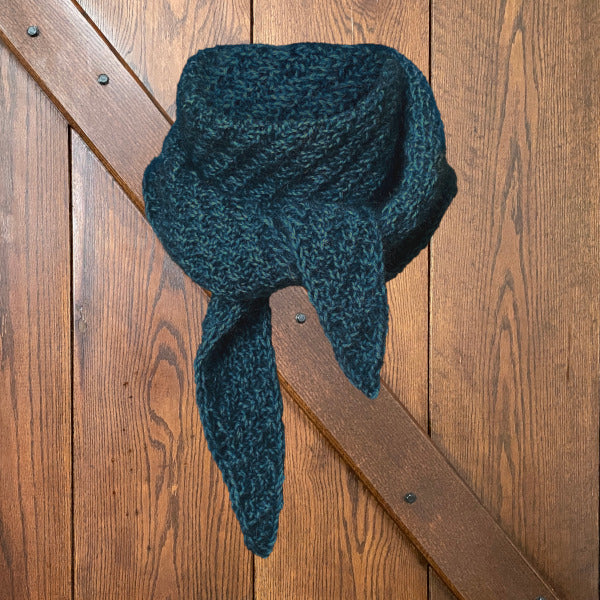 Strikkeopskrift Smalhals kort tørklæde Alpaca og Silk Mohair