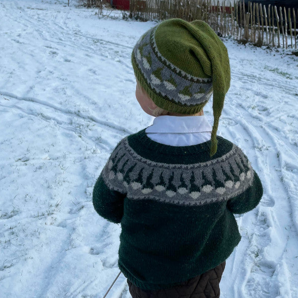 Børnestreik Lille Juliane og Julian Trøje Cardigan og Nissehue