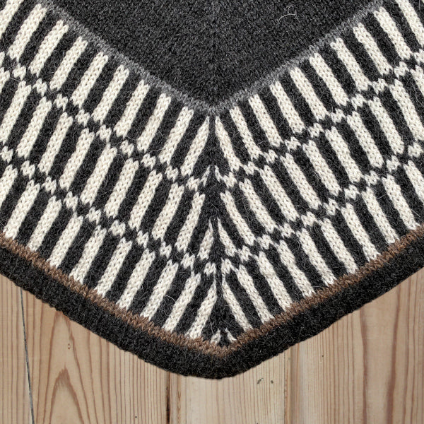 Strikkeopskrift Leas Poncho Flora Drops