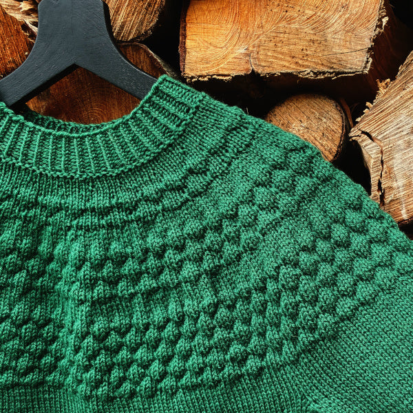 Hanne Larsen Strik - Strikkeopskrift - Sømandssweater Børn - Boble Sweater Børn - Strikkeopskrift