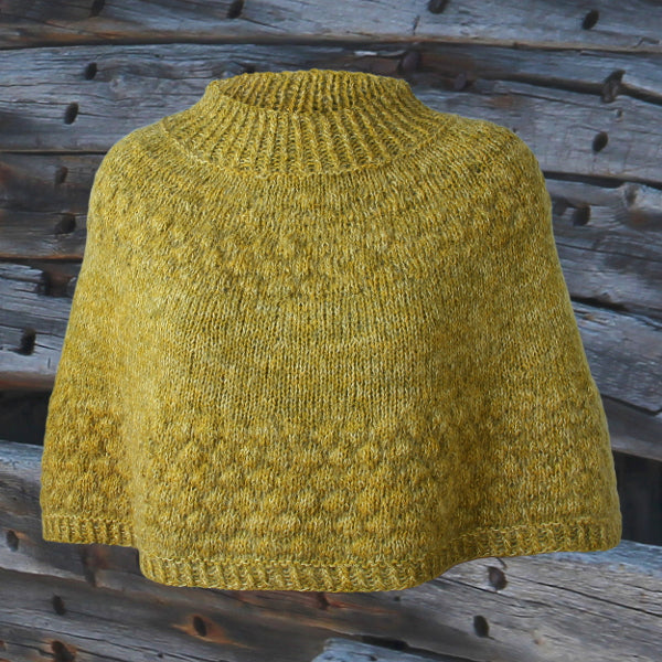 Hanne Larsen Strik Bobleponcho Isager