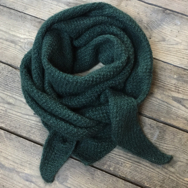 Strikkeopskrift Ivalos Tørklæde Spinni og Silk Mohair