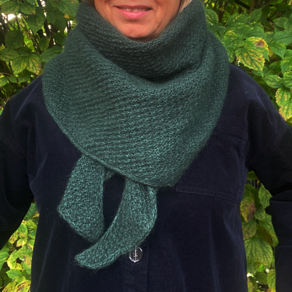 Hanne Larsen Strik Ivalos Tørklæde Spinni og Silk Mohair