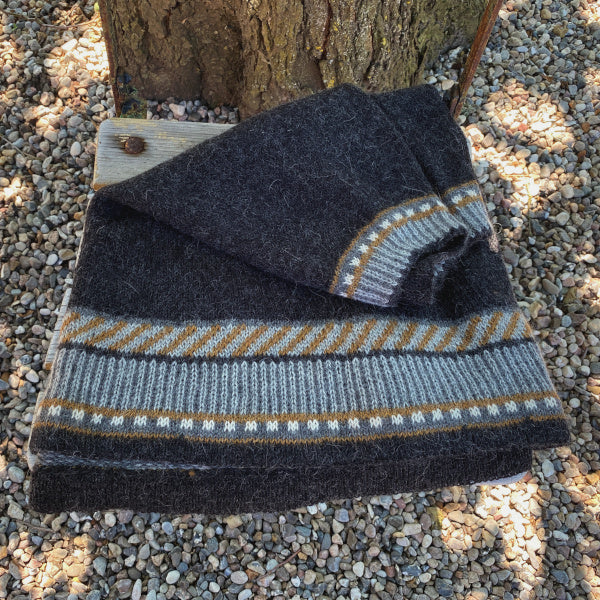 Mønsterstrik Luna Poncho Blød alpaca