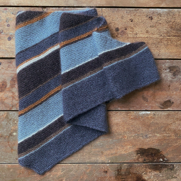 Hanne Larsen Strik Noras Tørklæde Silk Mohair kun retmasker