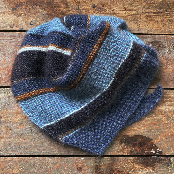 Strikkeopskrift Hanne Larsen Strik Noras Tørklæde Silk Mohair