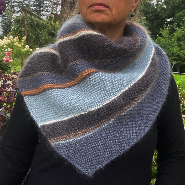 Hanne Larsen Strik Noras Tørklæde Silk Mohair