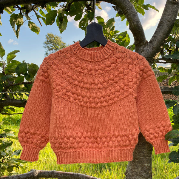 Strikkeopskrift Boble Sweater Børn