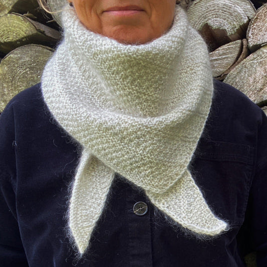 Sigrids Tørklæde Strikkeopskrift blødt og lunt tørklæde