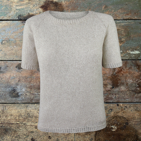 Strikkeopskrift Raglan Sommer Bomulin Isager Strikket Top Down på pind 3 Basis sommerstrik