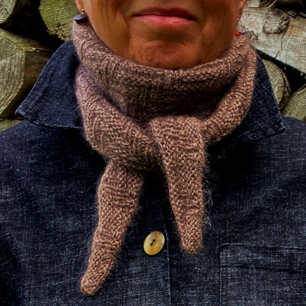 Strikkeopskrift  Tørklæde Scarf Kort Tørklæde Hjertegarn Hjerte Fine Silk Kid Mohair Strukturmønster