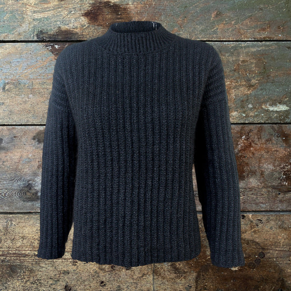 Strikkeopskrift Ribstrikket Isager Spinni og Silk Kid Mohair strikket nedefra og op