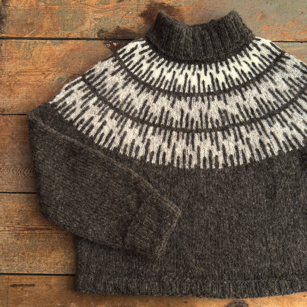 Strikkeopskrift vamset mønsterstrikket sweater pind 6 Top Down Børstet Uld, der både er let og varm kort eller lang sweater Hjertegarn let 