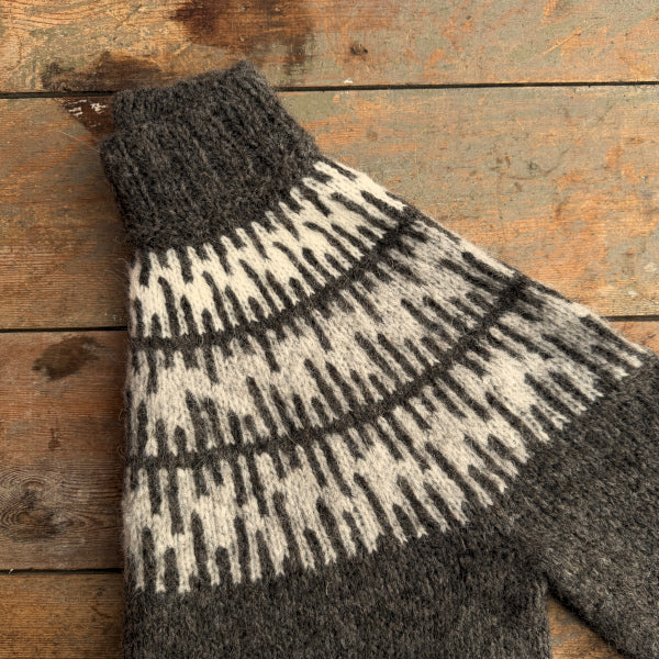 Strikkeopskrift vamset mønsterstrikket sweater pind 6 Top Down Børstet Uld, der både er let og varm kort eller lang sweater nordisk mønsterstrik