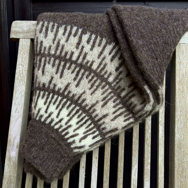 Strikkeopskrift vamset mønsterstrikket sweater pind 6 Top Down Børstet Uld, der både er let og varm kort eller lang sweater grafisk mønsterstrik