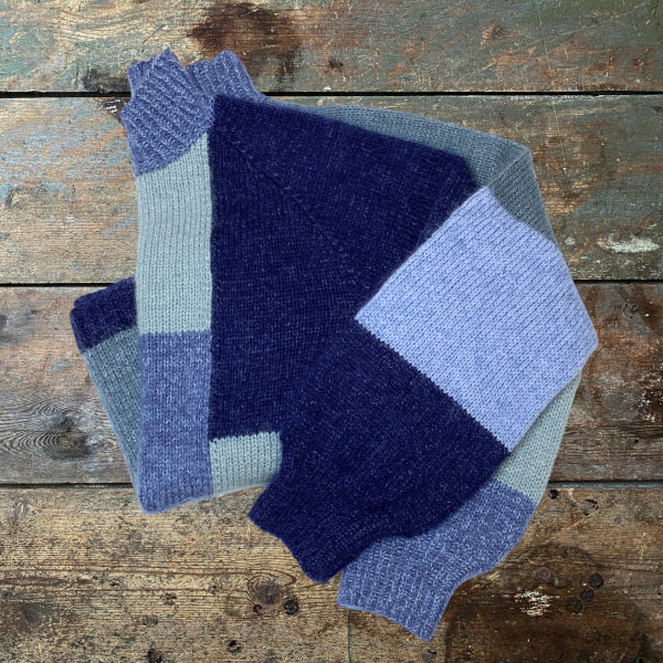 Strikkeopskrift ternet sweater hjerte fine og silk kid mohair fra Hjertegarn strikket på pind 4 brug dine gode garnrester sweater i mange farver strikket nedefra og op