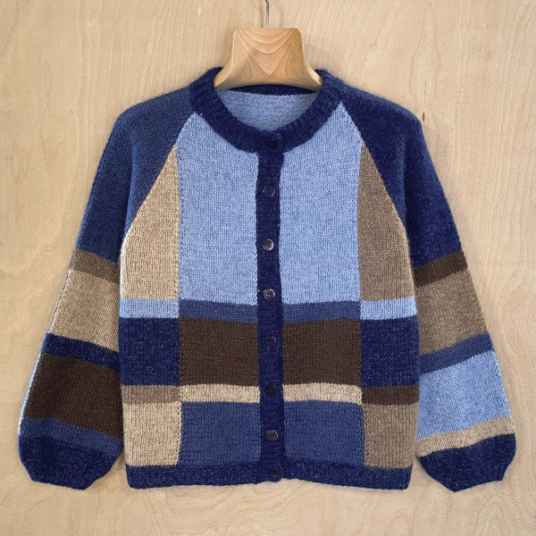 Strikkeopskrift Ternet Trøje Cardigan Hjerte Fine og Silk Kid Mohair fra Hjertegarn Pind 4 Intarsia Gobelin Strik