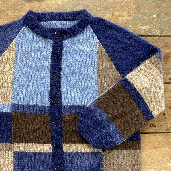 Strikkeopskrift Ternet Cardigan Hjerte Fine og Silk Kid Mohair fra Hjertegarn Pind 4 Intarsia Gobelin Strik
