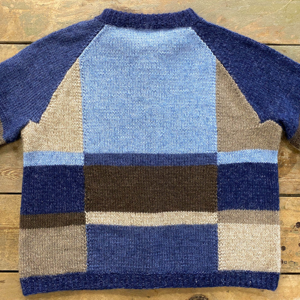 Strikkeopskrift Ternet Trøje Cardigan Hjertegarn Pind 4 Intarsia Gobelin Strik