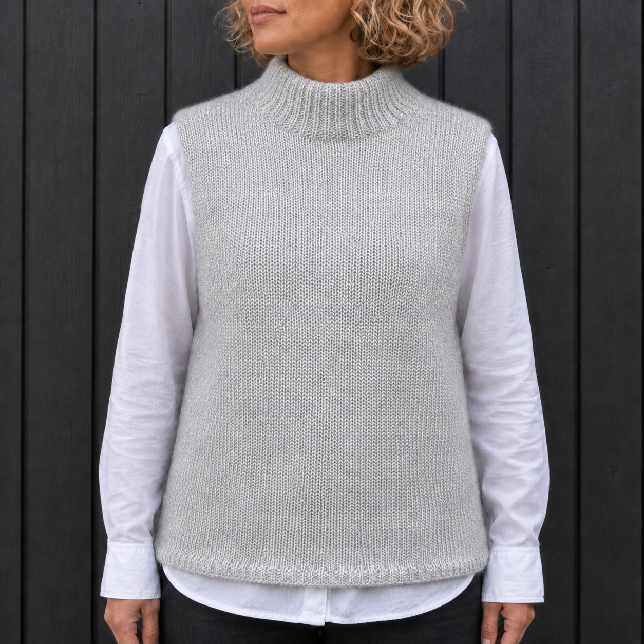 Strikkeopskrift Thyras Slipover blød alpaca og silk kid mohair
